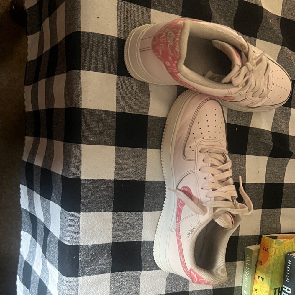 Nike Pink and White Athletic Shoes